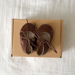 Consciously Baby Boho Mary Janes | Color 'Hazelnut' | Soft Sole